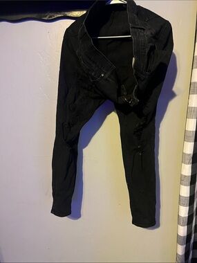 torrid Black Distressed Skinny Jeans